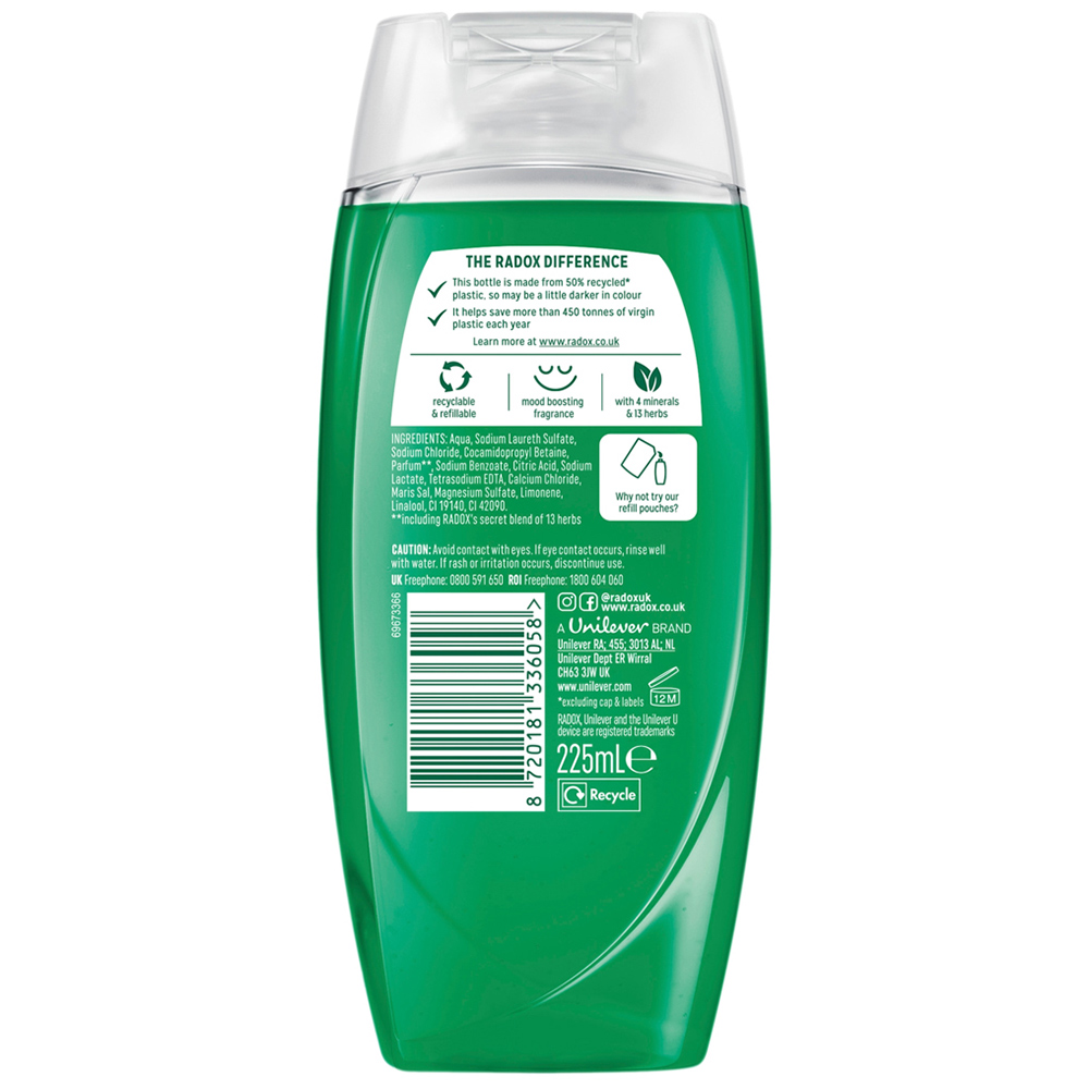 Radox Feel Refreshed Mineral Therapy Shower Gel 225ml Image 3