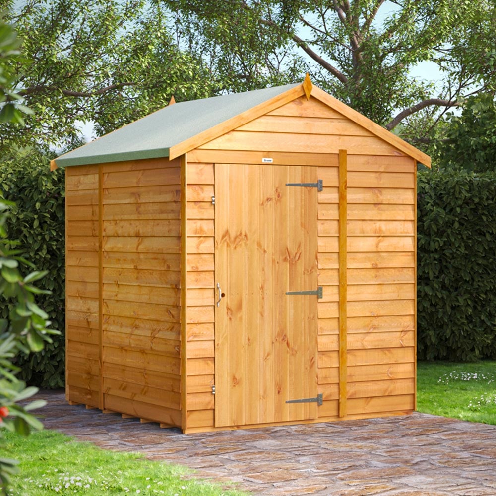 Power Sheds 6 x 6ft Overlap Apex Wooden Shed Image 2