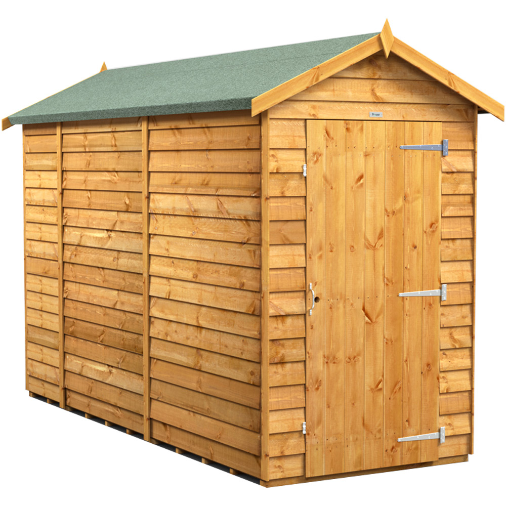 Power Sheds 10 x 4ft Overlap Apex Wooden Shed Image 1