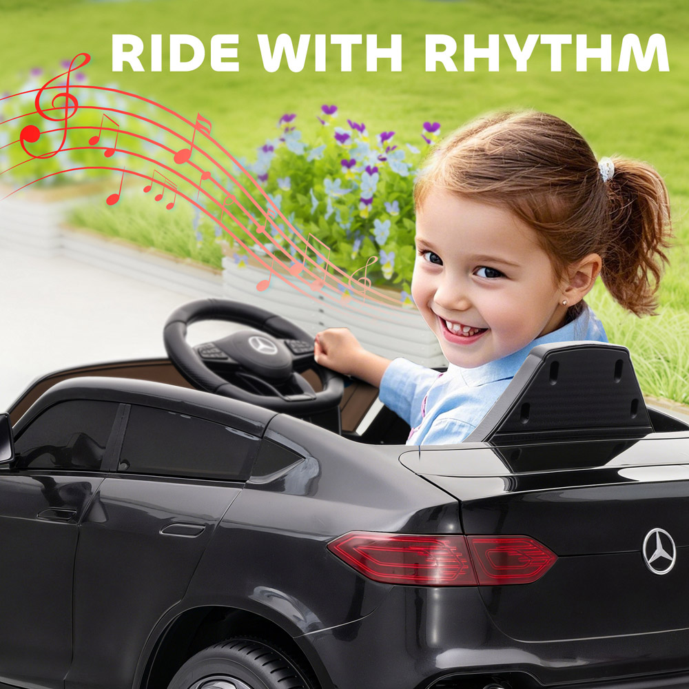 Tommy Toys Black Mercedes Benz GLC Licensed Kids Ride on Car with Remote Image 7