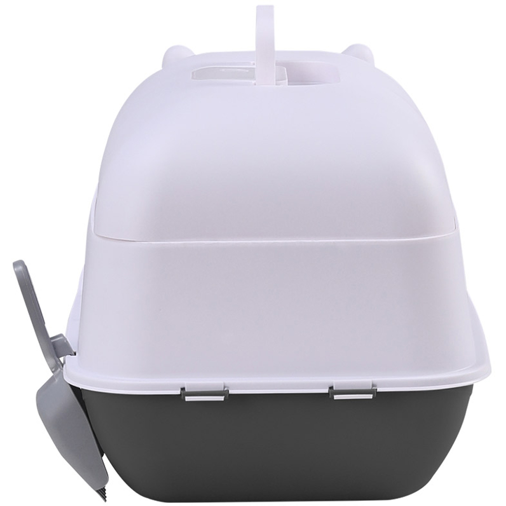 H&O Direct Black Enclosed Cat Litter Box with Scoop 36 x 37 x 51cm Image 2