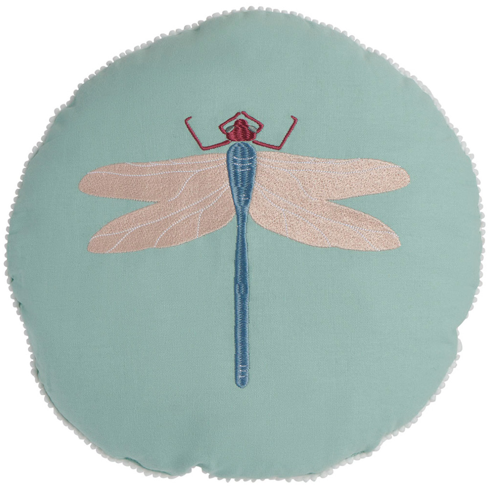 Wilko Dragonfly Round Cushion 40cm Image 1
