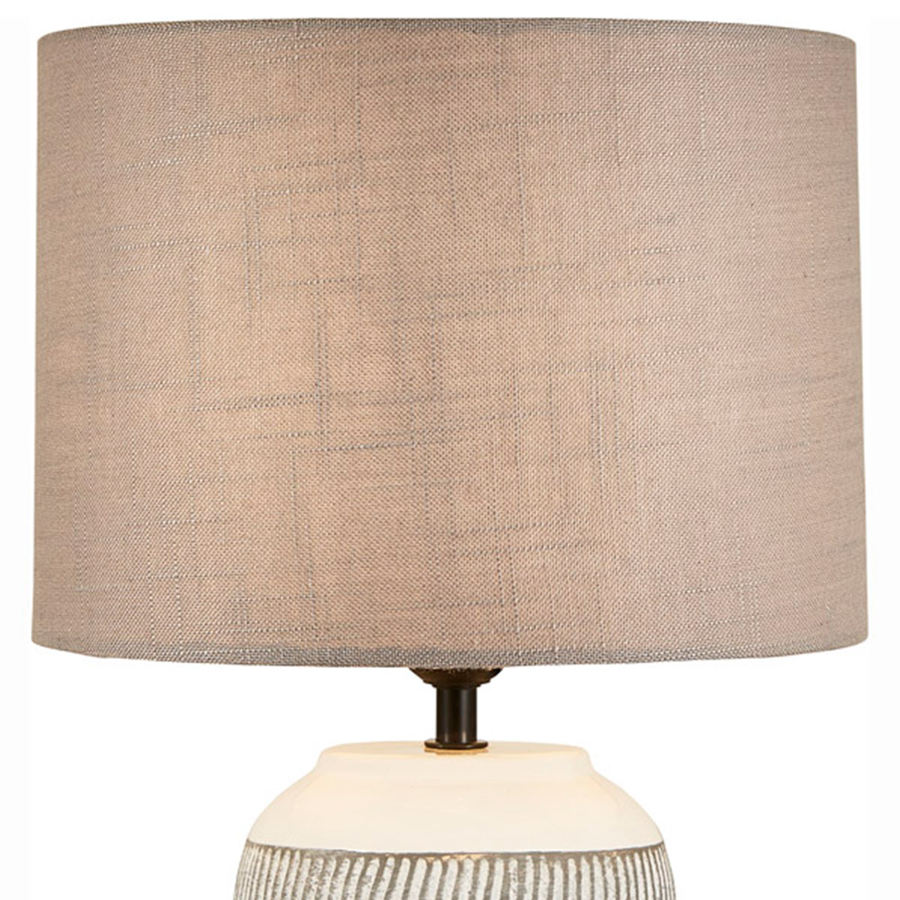 The Lighting and Interiors Millie Etched Ceramic Table Lamp Image 5