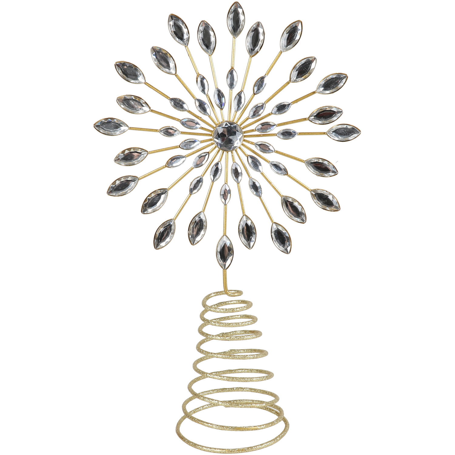 Jewelled Tree Topper - Gold Image 1