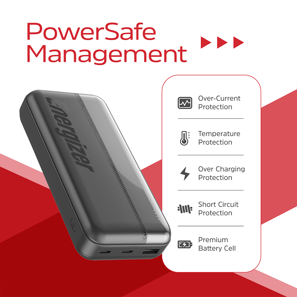 Energizer Black USB-C Power Bank 20000mAh Image 8