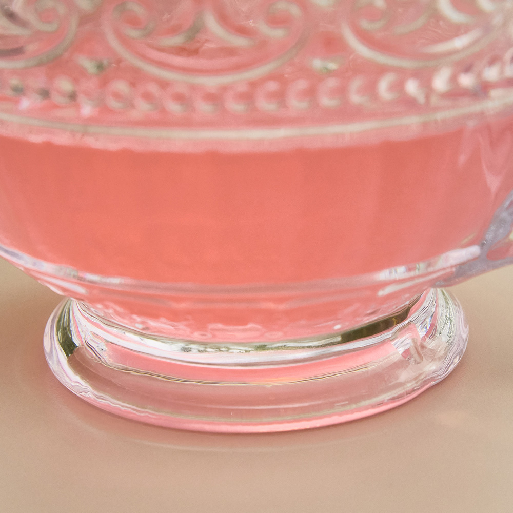 Dibor Rembrandt Embossed Ornate Scrolled Design Glass Mug Set 4 Pack Image 4