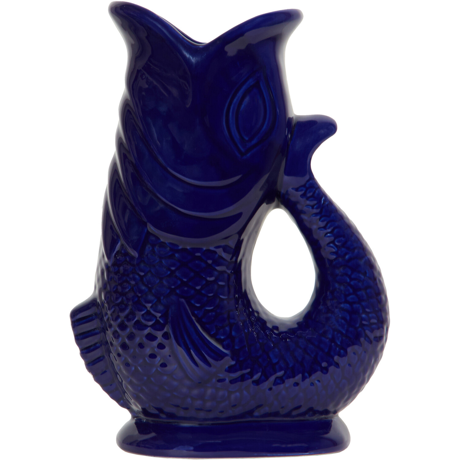 Ceramic Gluggle Jug - Blue Image 1