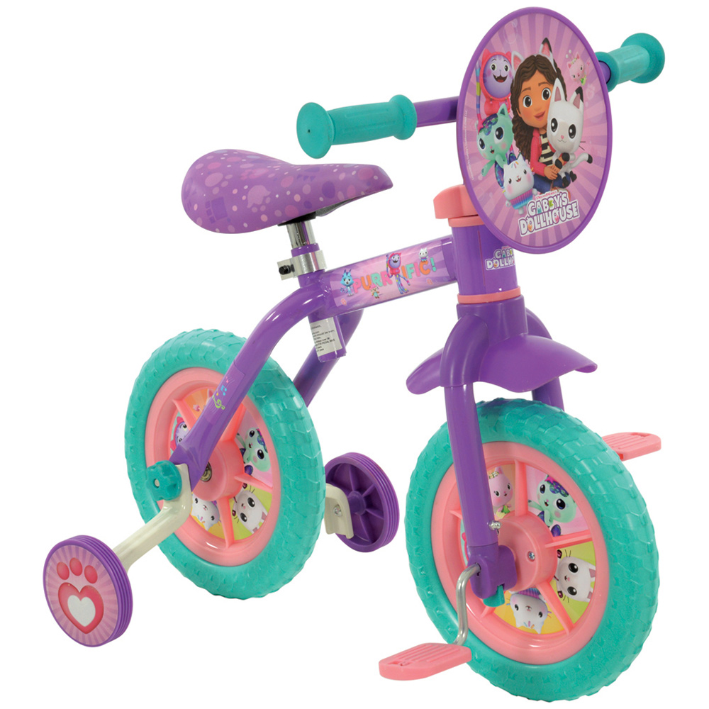 Gabbys Dollhouse 2 in 1 10 inch Training Bike Image 1