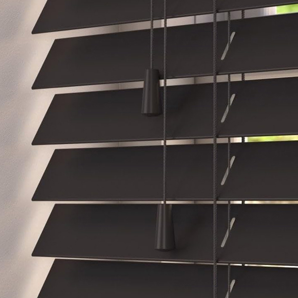 New Edge Blinds Sunwood Smooth Blind Onyx 100cm Wilko