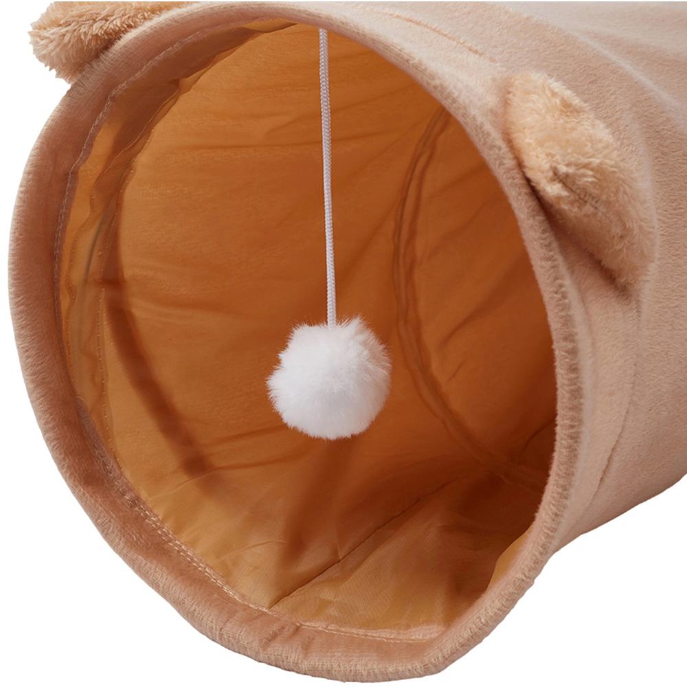 H&O Direct 3 Way Collapsible Cat Play Tunnel with Ball Toy Image 2