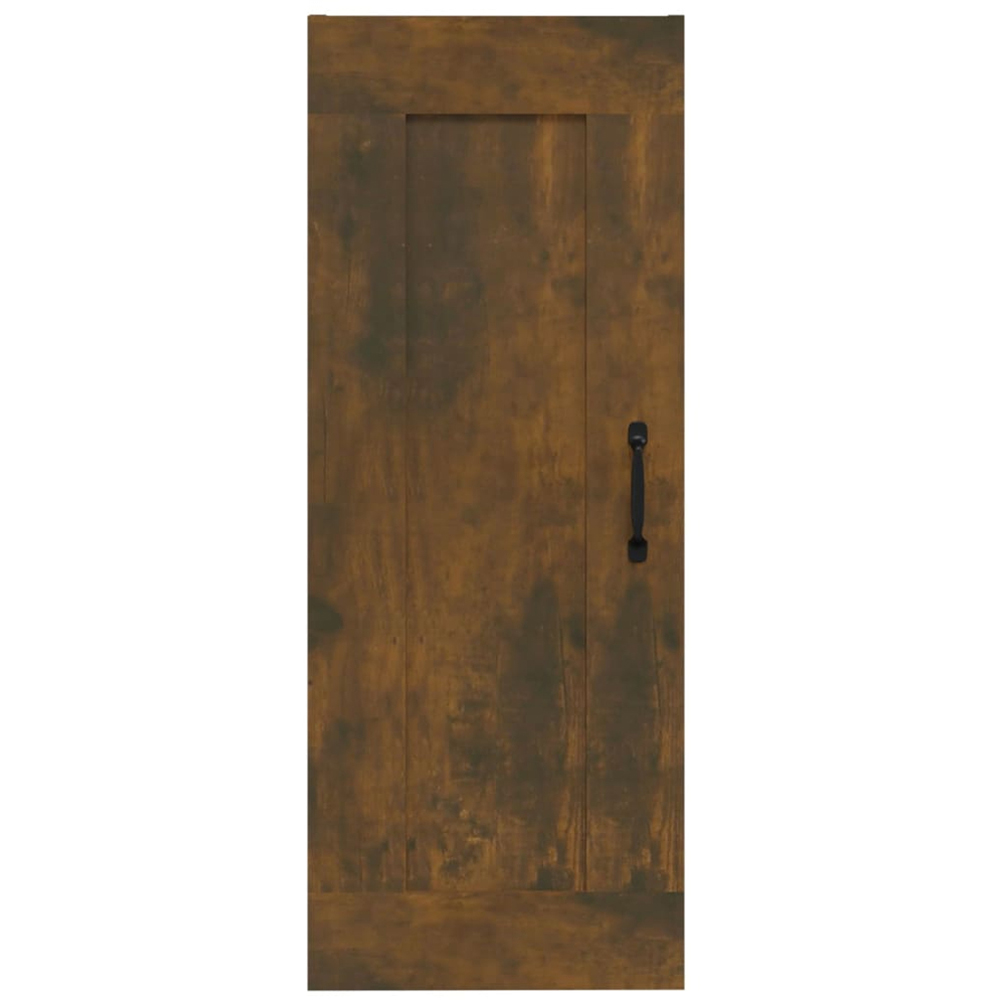 vidaXL Single Door Smoked Oak Hanging Cabinet Image 4