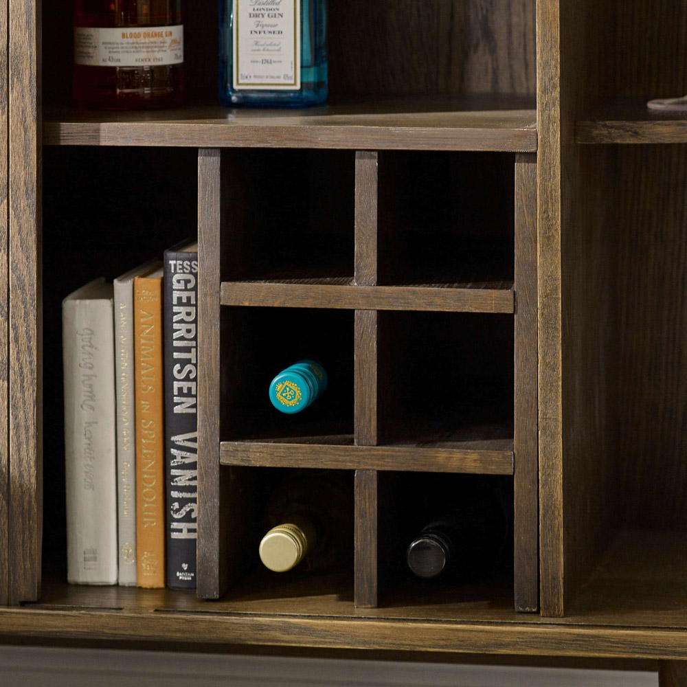 Julian Bowen Arya 2 Door Dark Oak Effect Drinks Cabinet Image 7