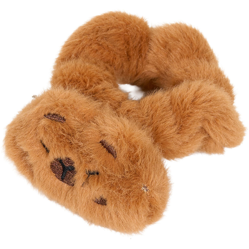 Capybara Collection Plush Scrunchie Brown Image 2