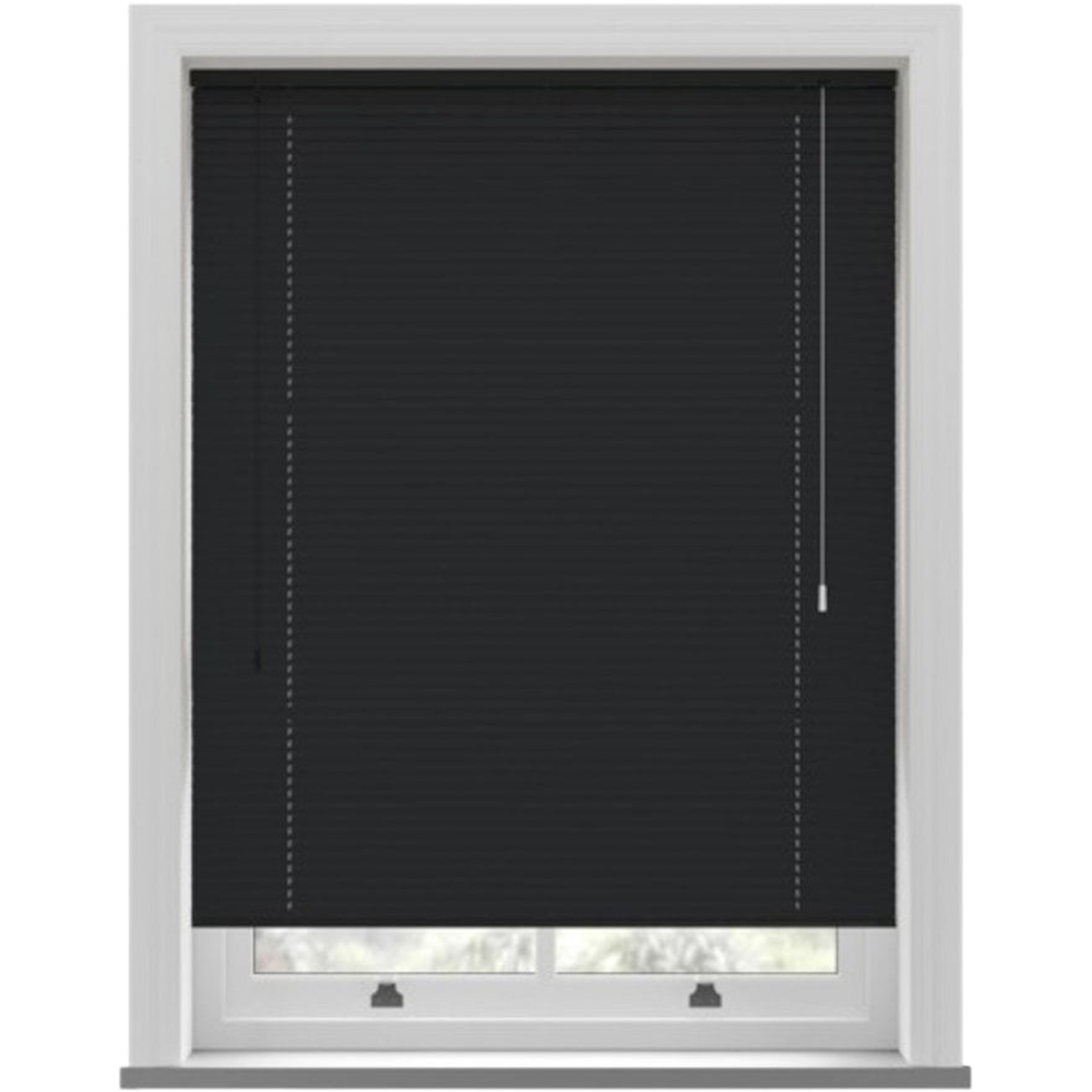 New Edge Blinds PVC Venetian Blind Black 130cm Image 2