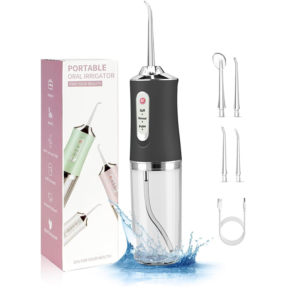 Dyzi Portable Rechargeable Water Flosser with 4 Tips Image 2
