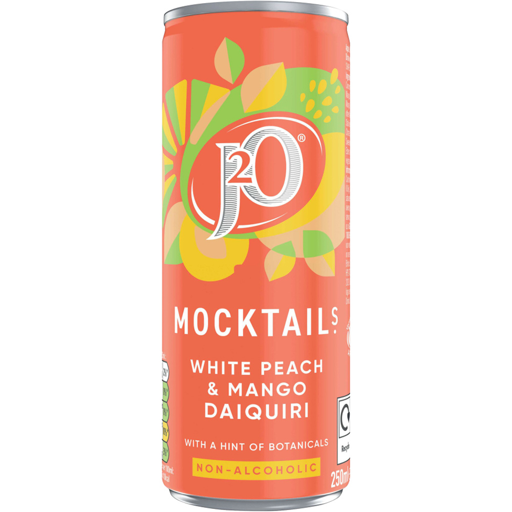J2O Mocktails White Peach and Mango Daiquiri 250ml Image 1