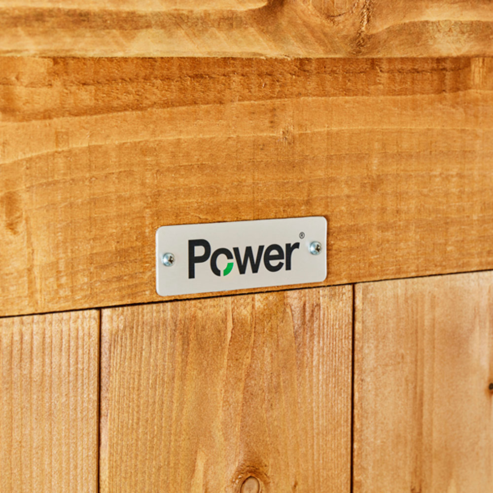 Power 16 x 6ft Overlap Pent Double Door Shed Image 3