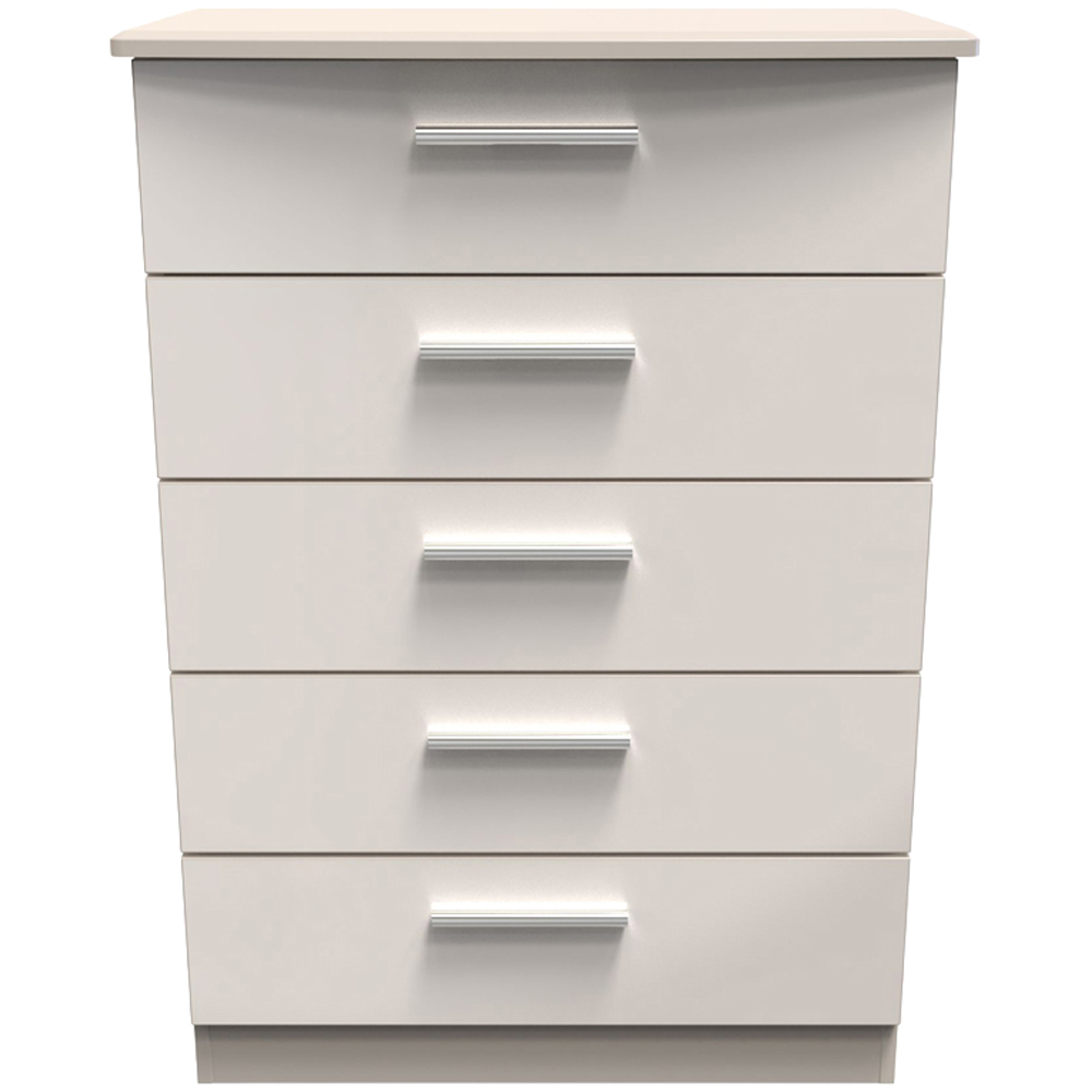 Crowndale Knightsbridge 5 Drawer Kashmir Gloss Chest of Drawers Ready Assembled Image 2