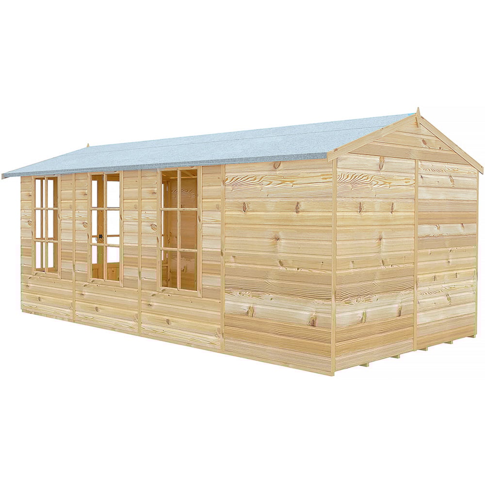 Shire Delmora 8 x 16ft Double Door Traditional Summerhouse Image 3