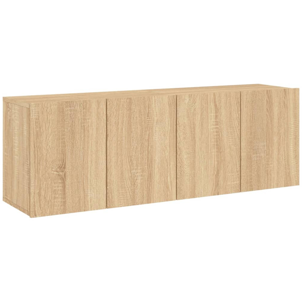 vidaXL 2 Door Sonoma Oak Wall Mounted TV Cabinet Set of 2 Image 2