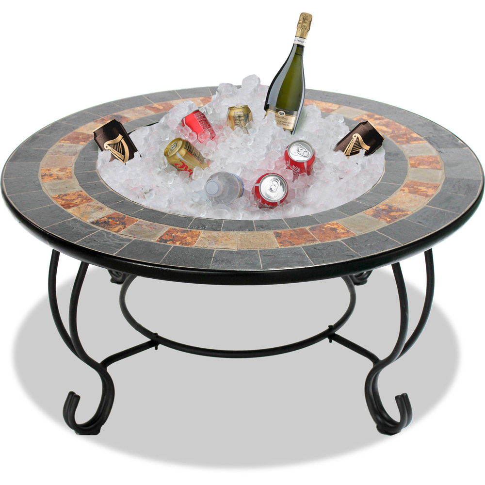 Centurion Supports Fireology Dakota Brick Red and Charcoal Slate 4 in 1 Fire Pit Image 4