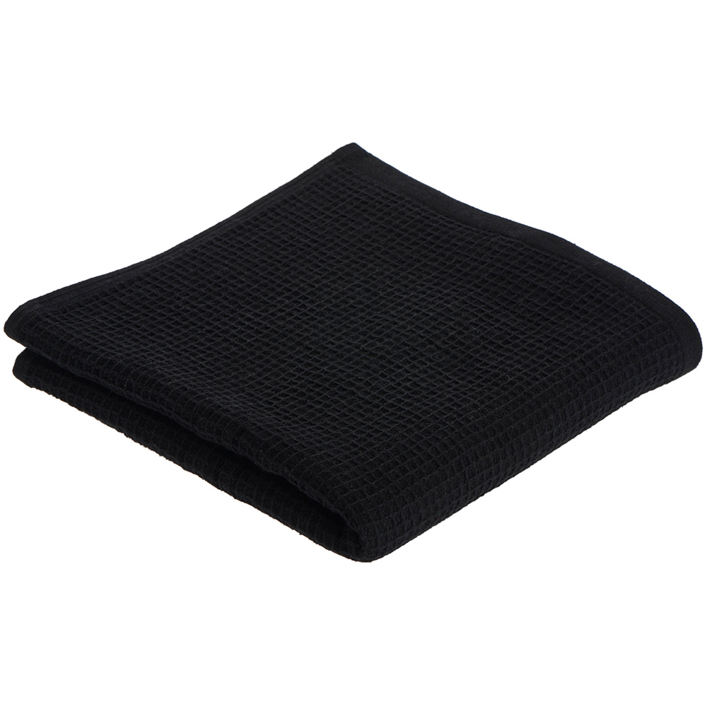 Wilko Waffle Hand Towel Black Wilko
