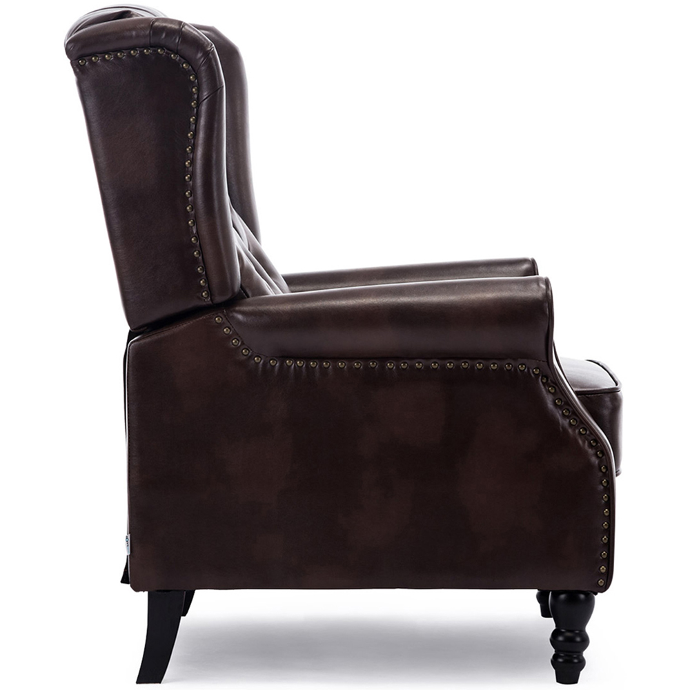 Furniture Online Althorpe Brown Wing Back Leather Recliner Chair Image 6