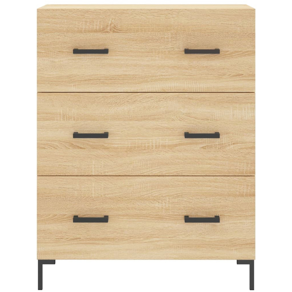 vidaXL 3 Drawer 3 Shelf Sonoma Oak Highboard Image 8