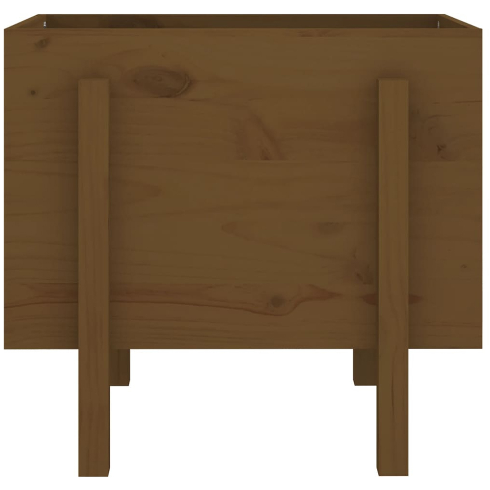 vidaXL Honey Brown Solid Pine Wood Garden Planter 62 x 50 x 57cm Image 3