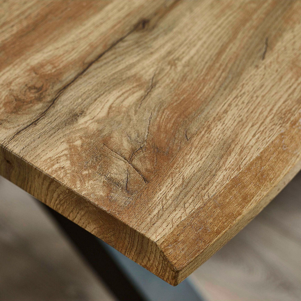 Julian Bowen Harvey 4 Seater Oak Effect Waved Edge Dining Table Image 6