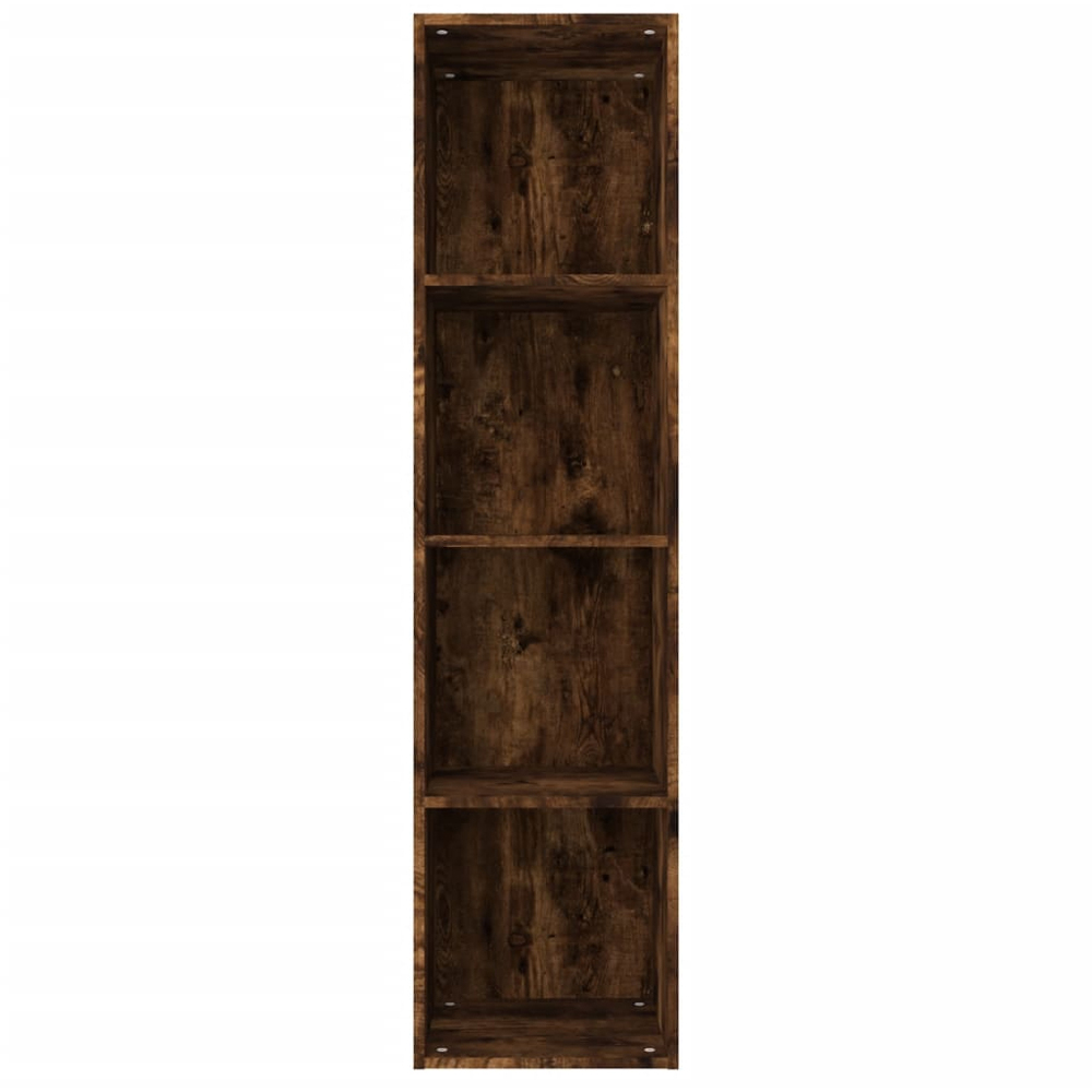 vidaXL 4 Shelf Smoked Oak Bookcase Image 6