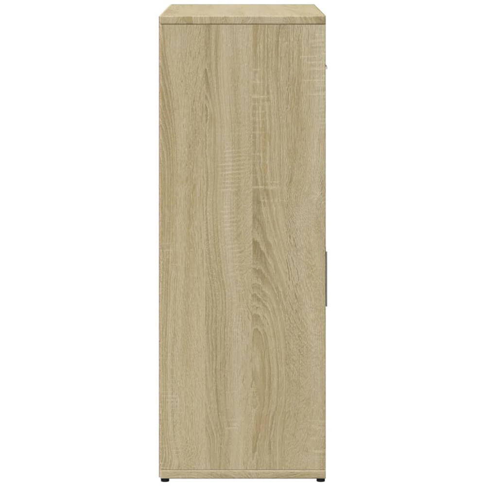 vidaXL 2 Door Single Drawer Sonoma Oak Sideboard Set of 2 Image 6
