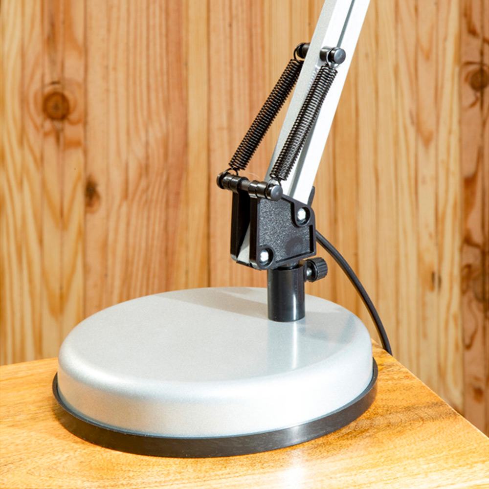 Premier Housewares Finley Silver Desk Lamp Image 6