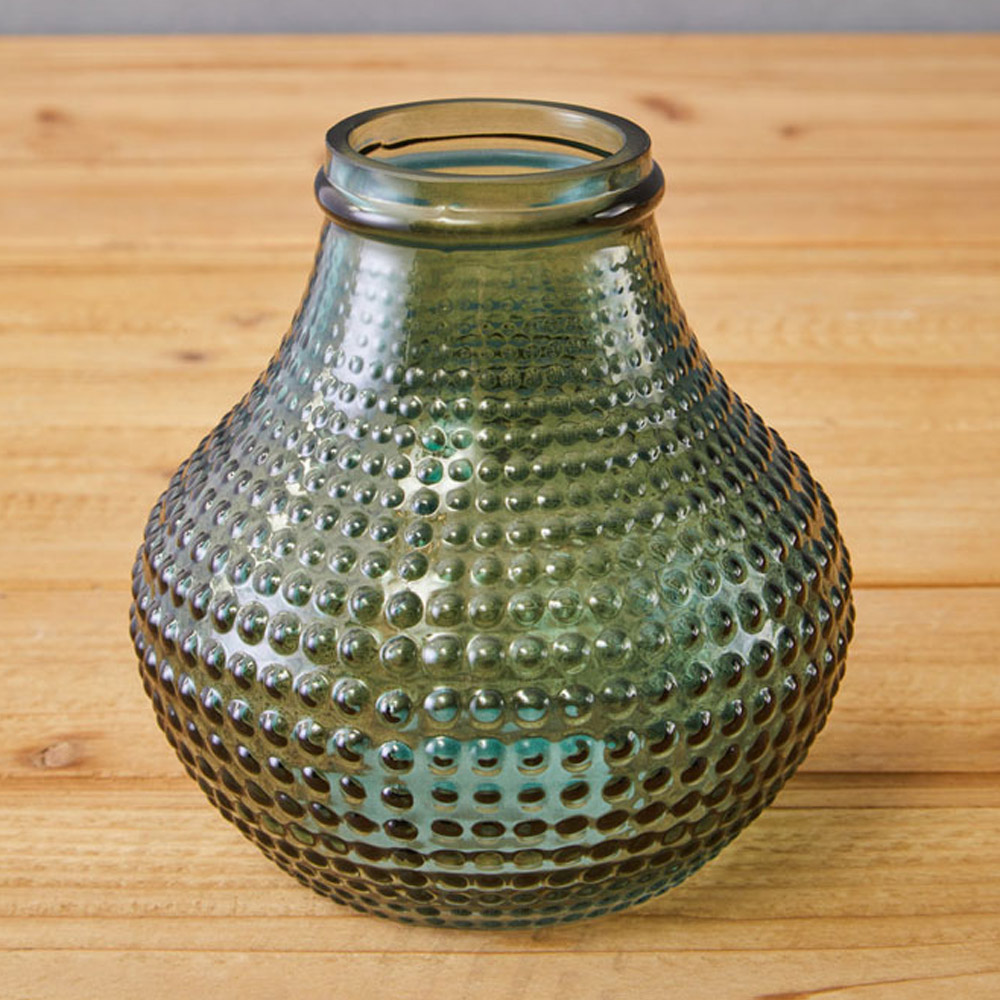 Premier Housewares Green Bolla Glass Vase Small Image 2