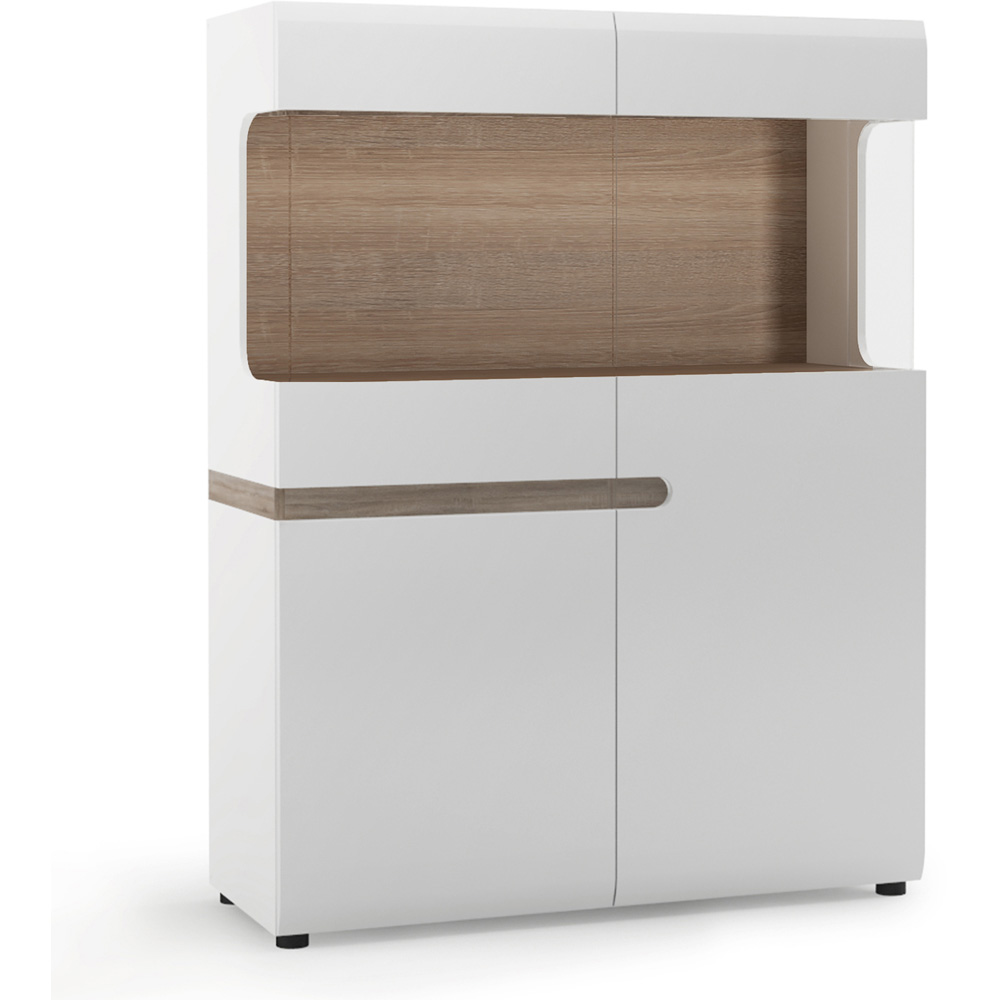 Florence Chelsea White Living Low Display Cabinet Image 2