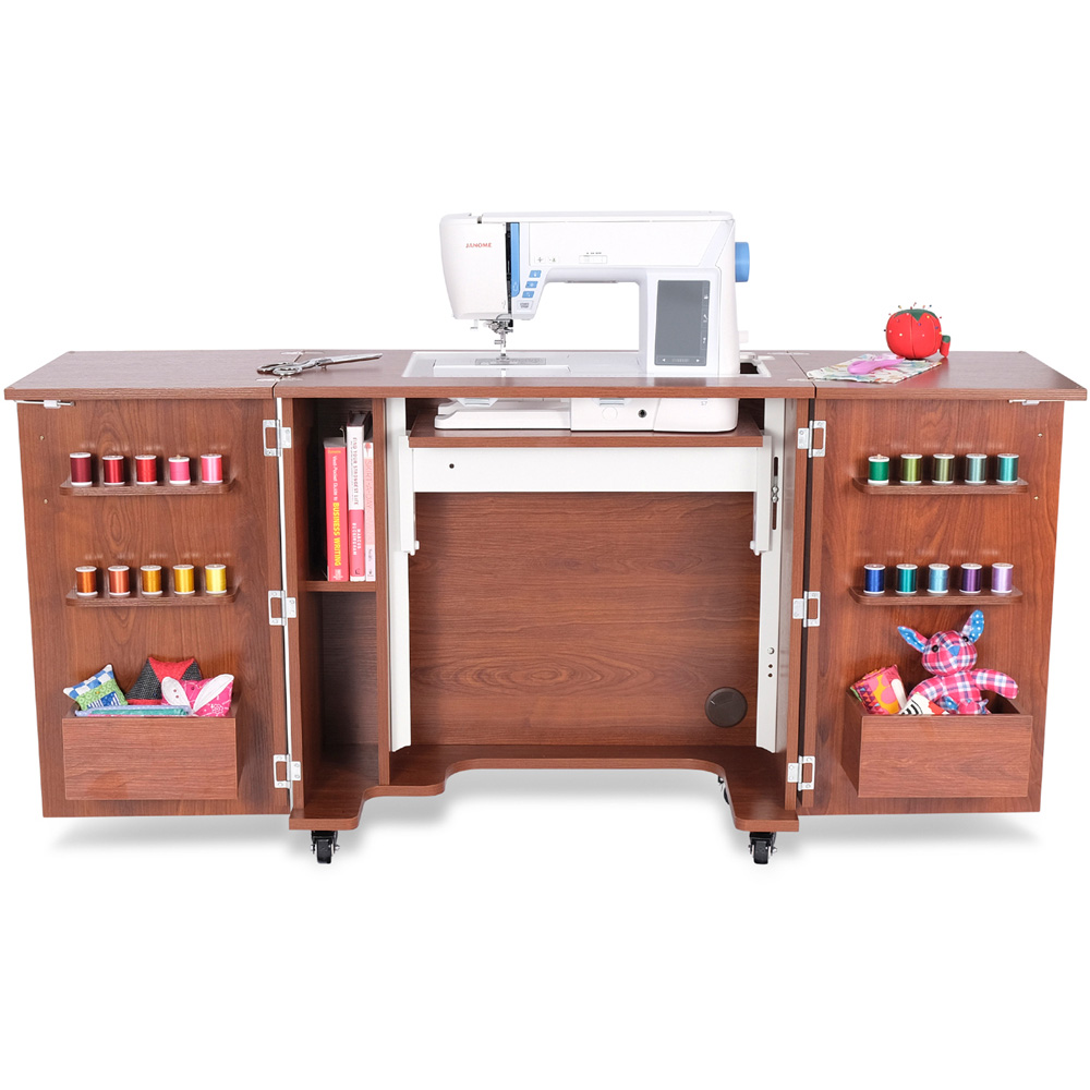 Arrow Cabinets Bandicoot K8205 Teak Fold-Away Sewing Cabinet Image 3