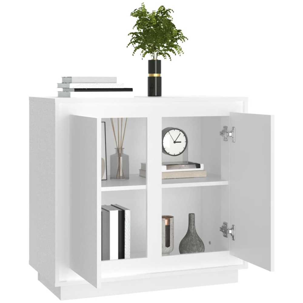 vidaXL 2 Door White Sideboard Image 4