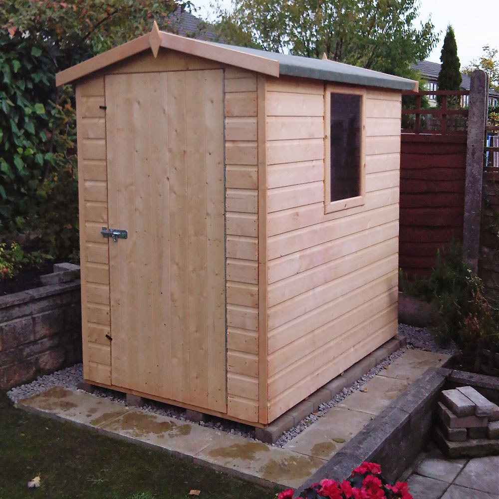 Shire Lewis 6 x 4ft Wooden Shiplap Apex Shed Image 2