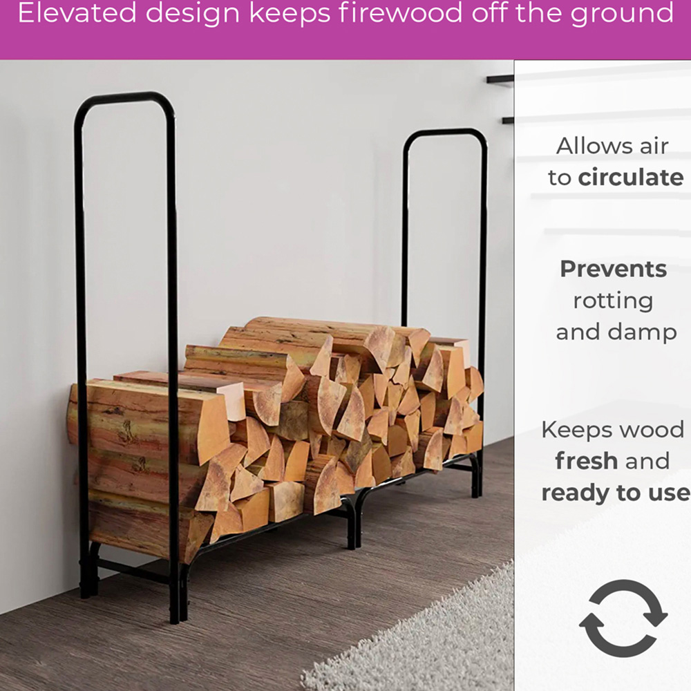 Neo 240cm Outdoor Metal Log Holder Image 7