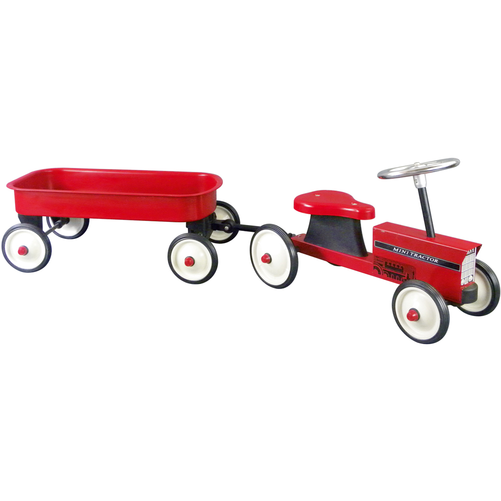 Robbie Toys Goki Ride-on Metal Tractor with Trailer Image 1