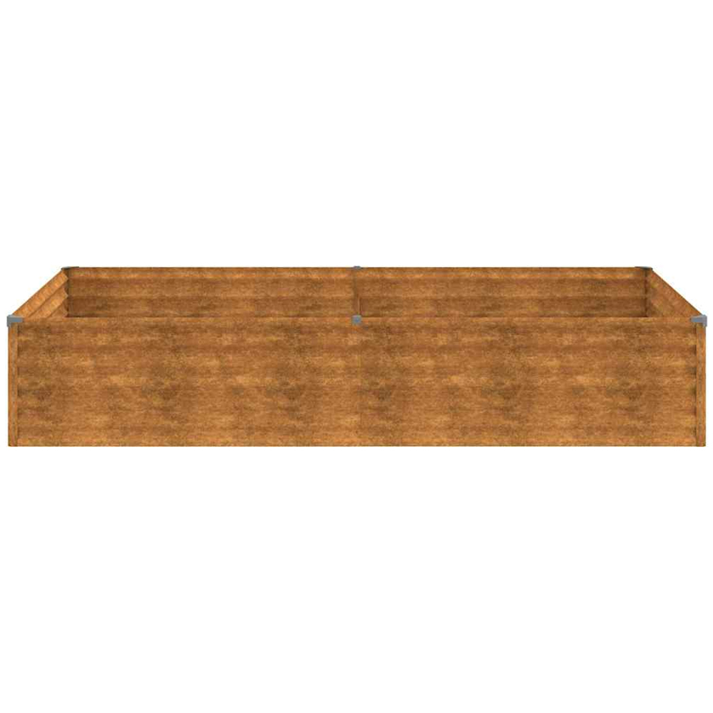 vidaXL Brown Corten Steel Raised Garden Bed 36 x 195 x 100cm Image 2