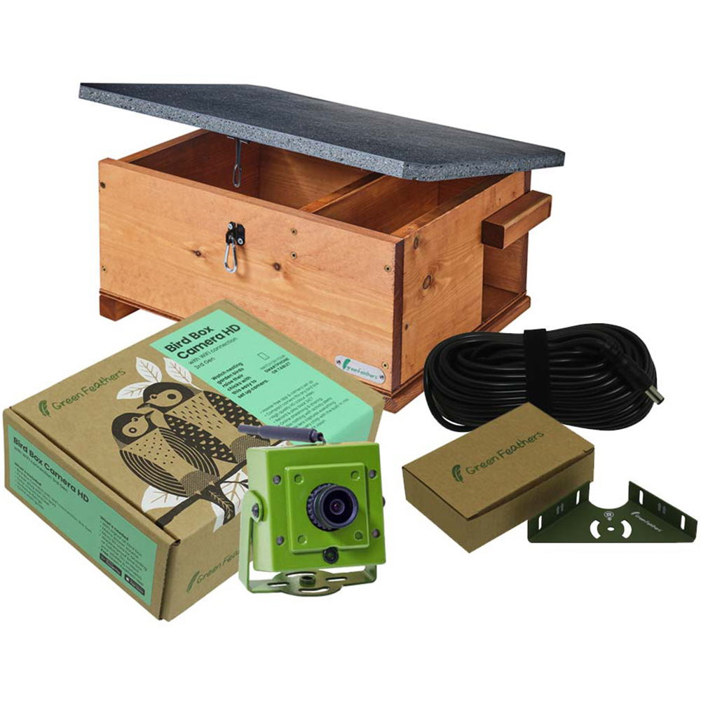 Green Feathers Deluxe Bundle WiFi Hedgehog House Camera Image 1