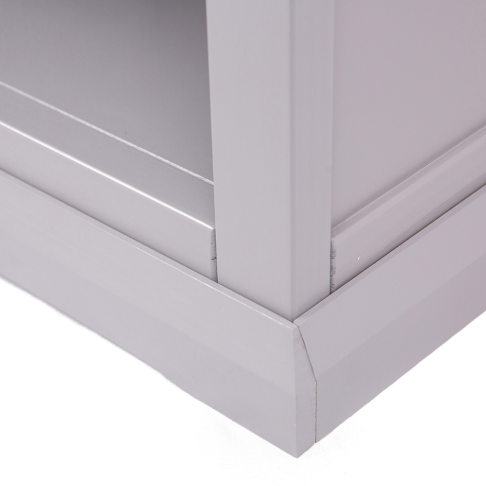 Rocca 4 Shelf Grey Wide Bookcase Image 7