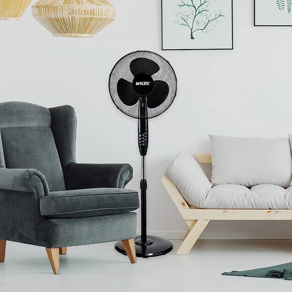MYLEK Black Pedestal Fan 51 inch Image 7