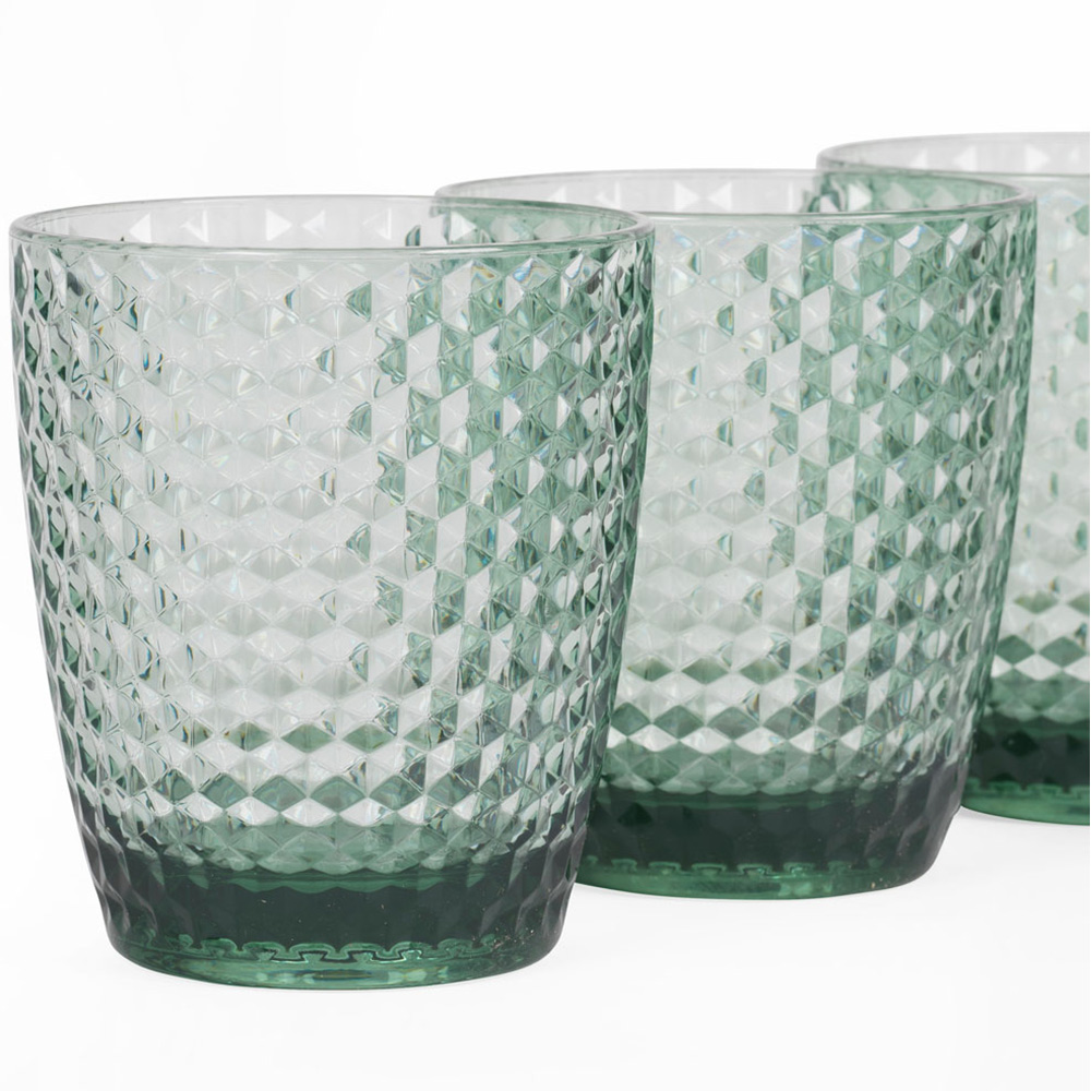 Cambridge Fete Drinking Tumblers Green 4 Pack Image 3