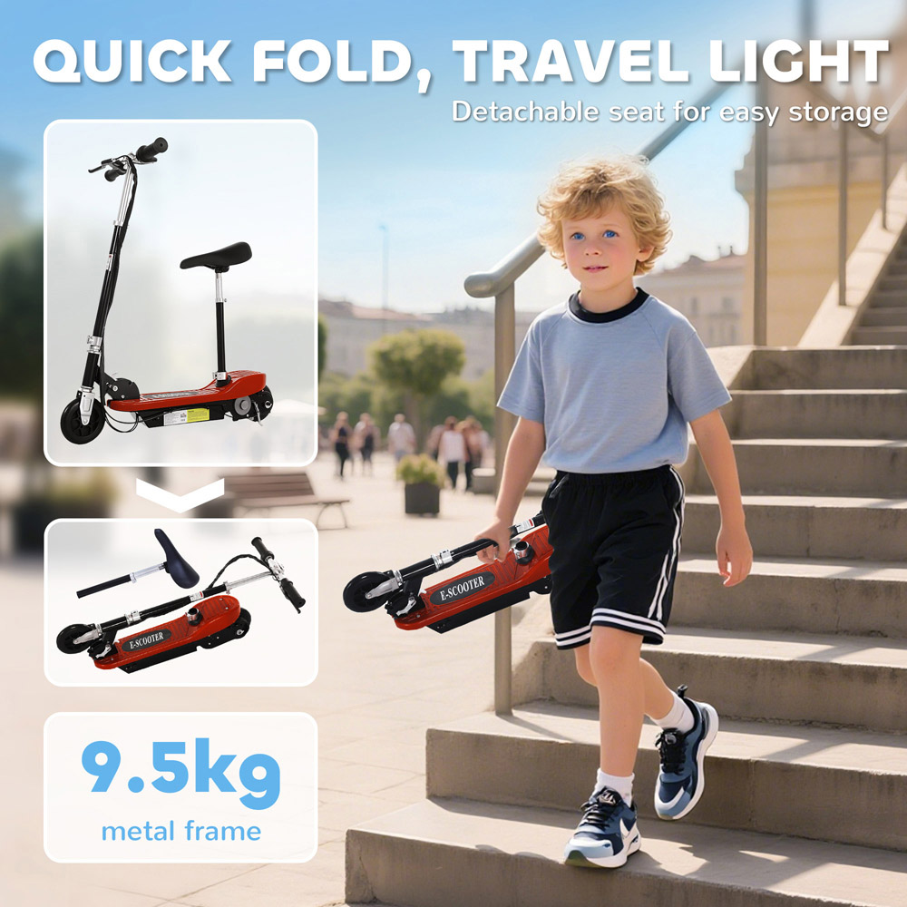 Tommy Toys Red Foldable Powered Kick Scooter 120W Image 5