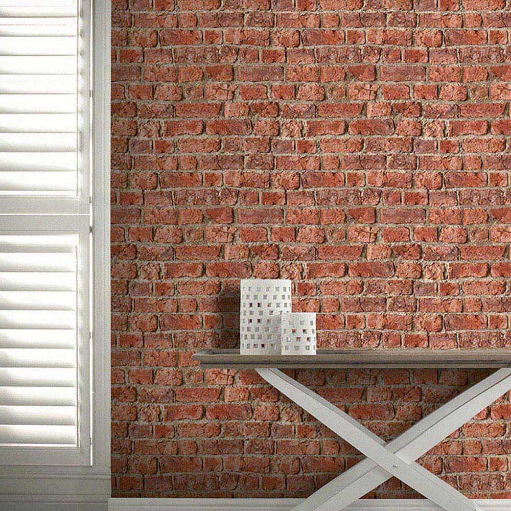 Arthouse Urban Brick Red Wallpaper Image 3