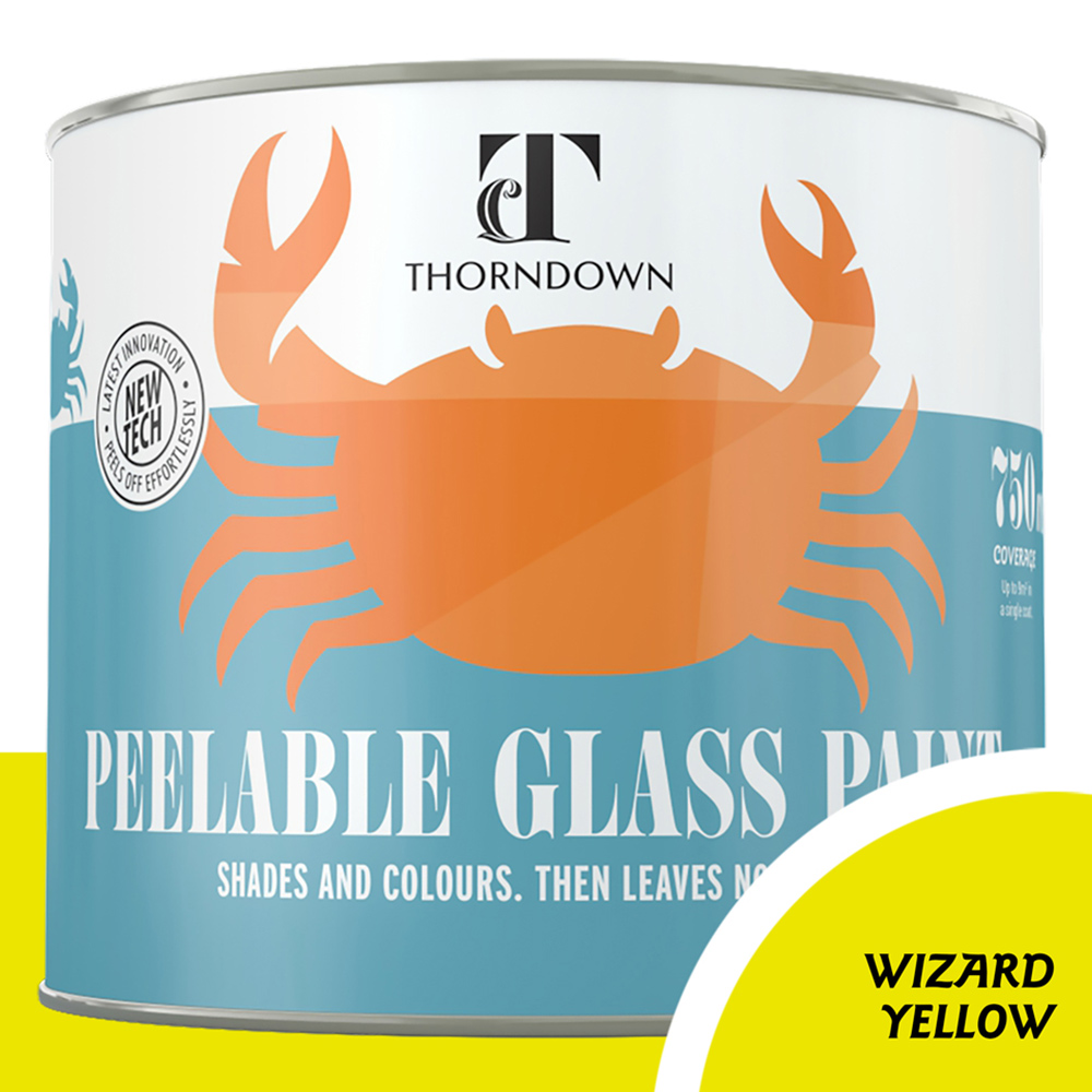 Thorndown Wizard Yellow Peelable Glass Paint 750ml Image 3