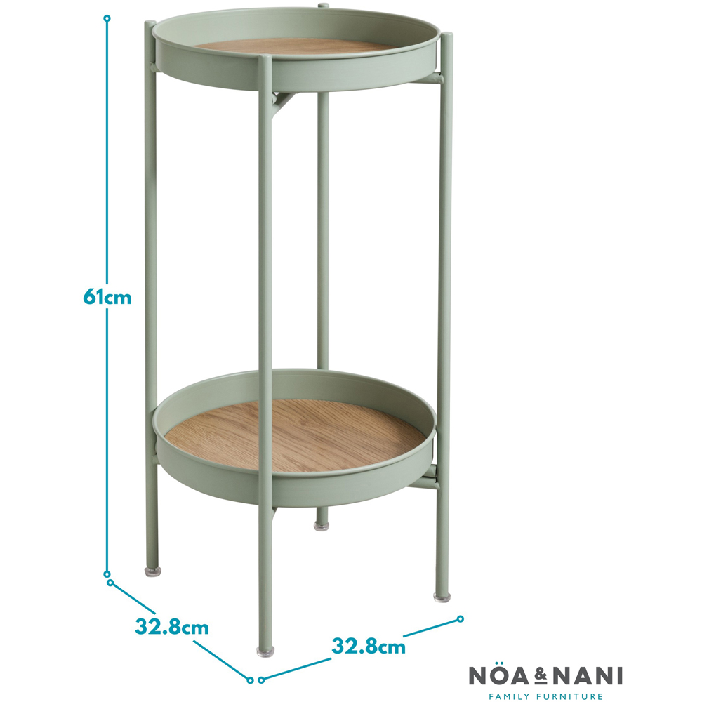 Noa and Nani Solna Single Shelf Green Small Side Table Image 8