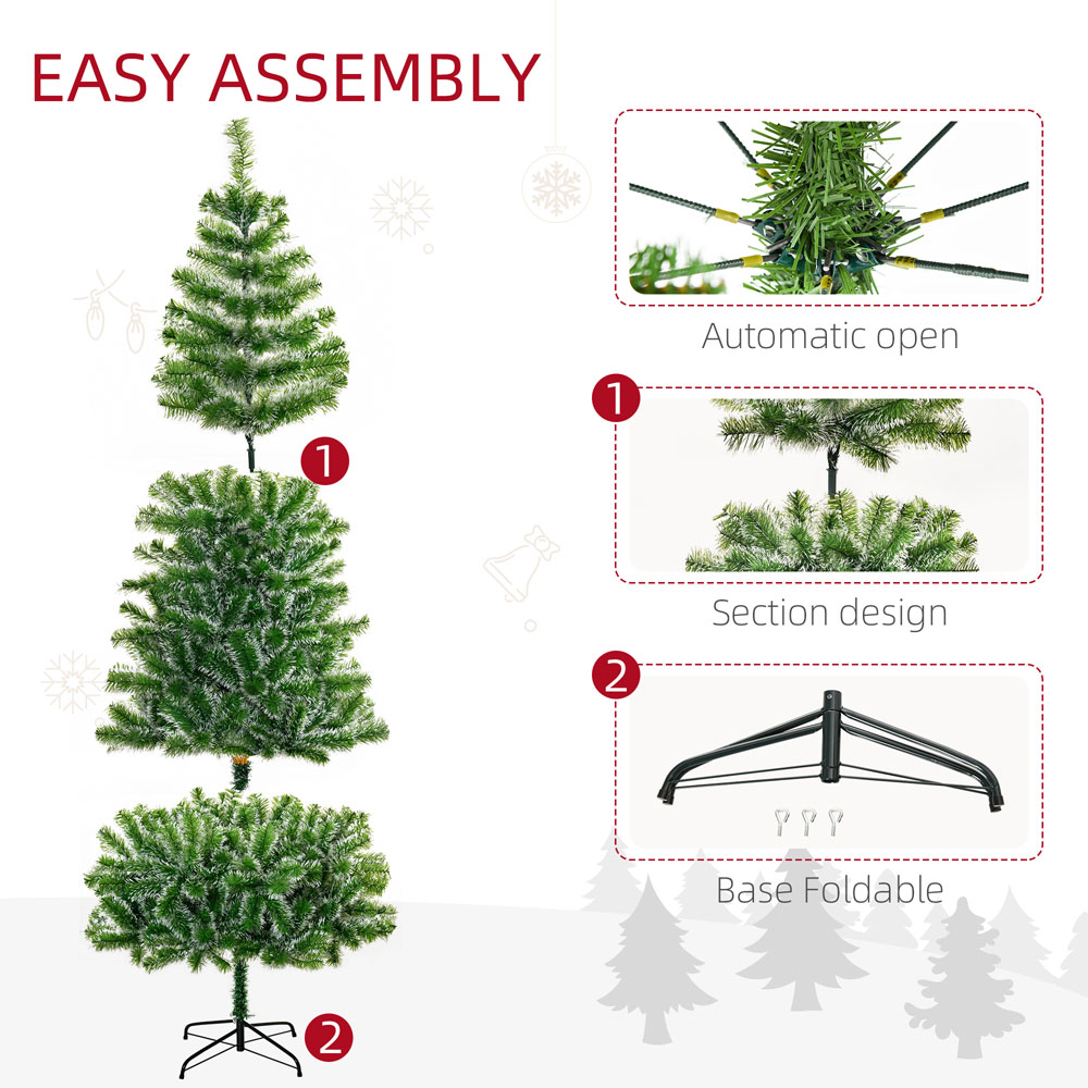Everglow Green Christmas Tree with Metal Stand 6.8ft Image 6